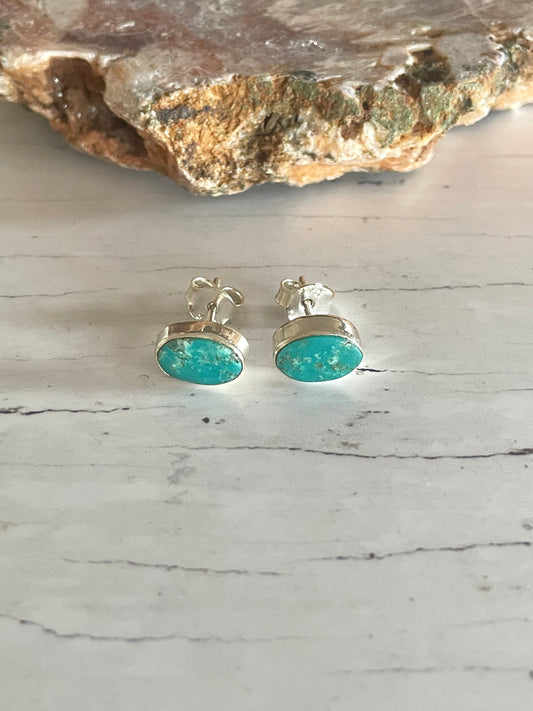 Blue Kingman Turquoise Studs