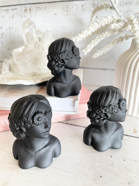 Black Obsidian Floral Goddess