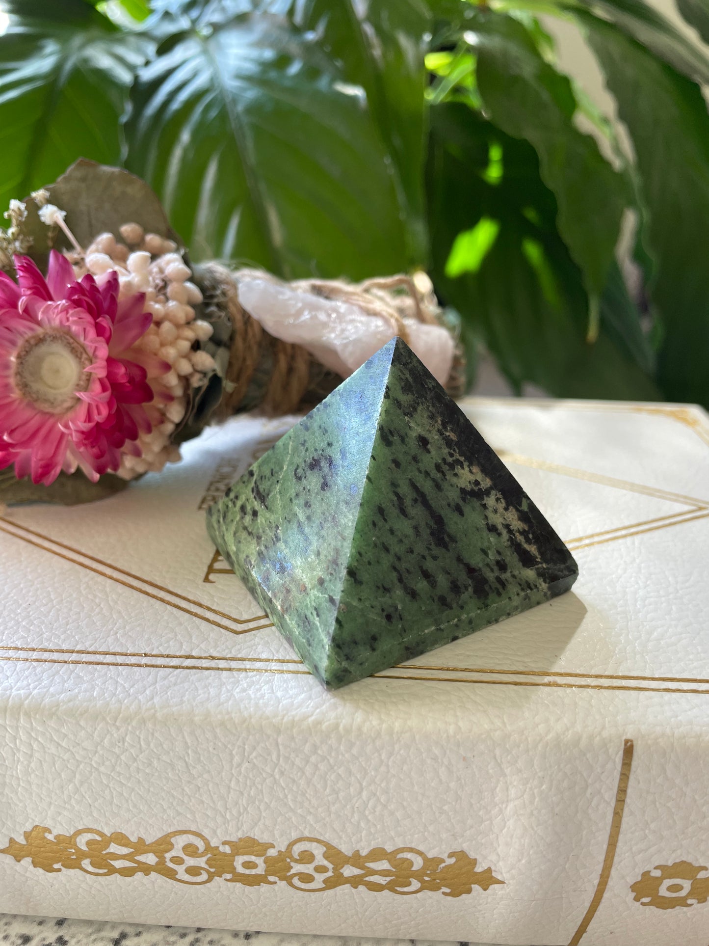 Ruby Zoisite Pyramid