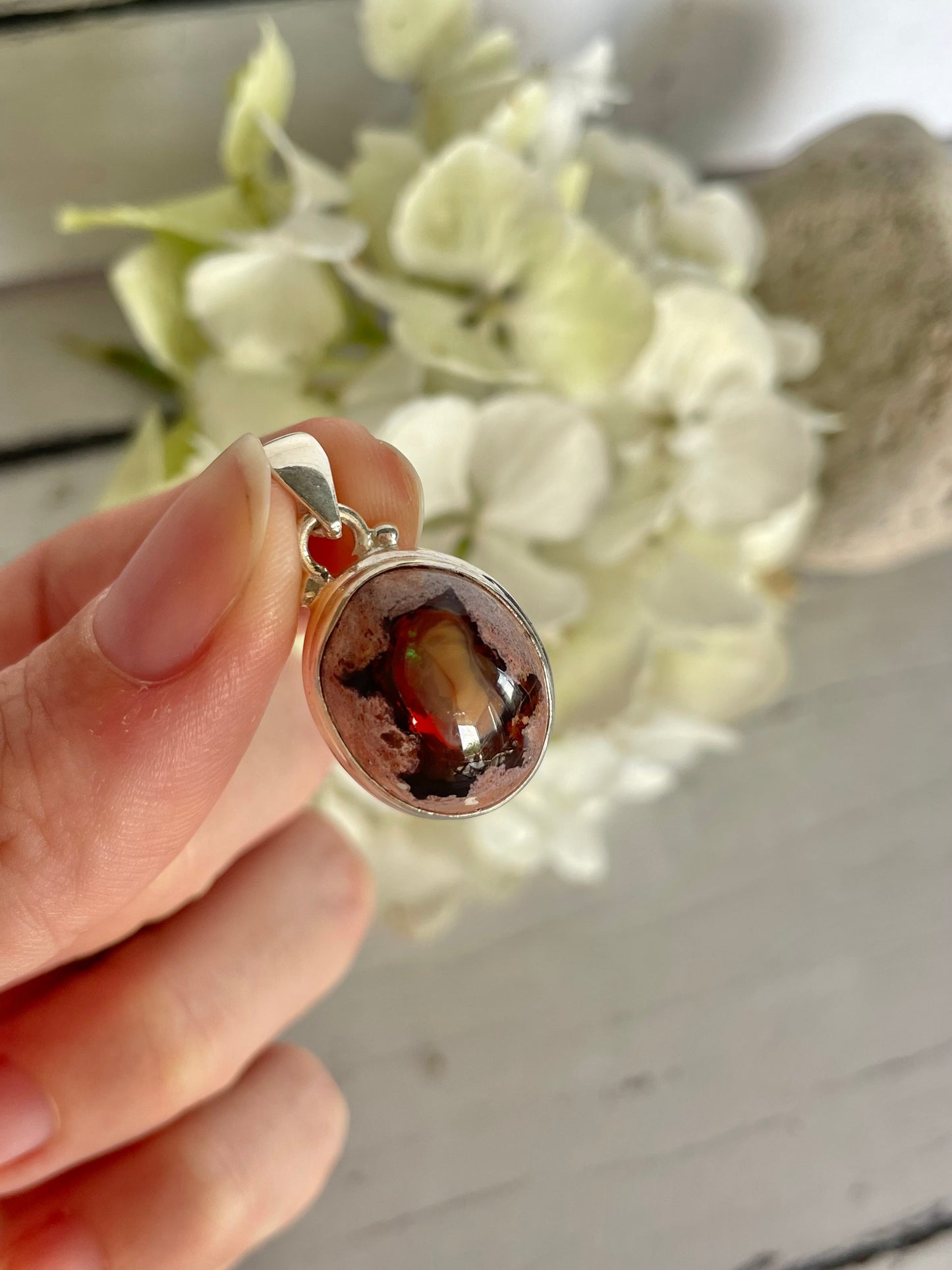 Mexican Fire Opal Pendant