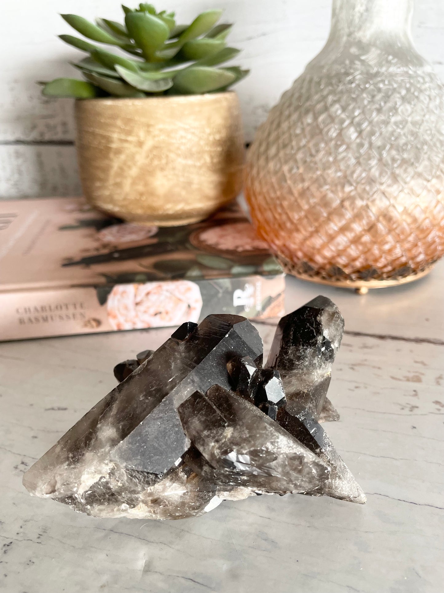 Smoky Quartz Cluster
