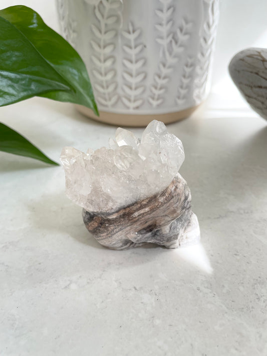 Mohawk Quartz Skull