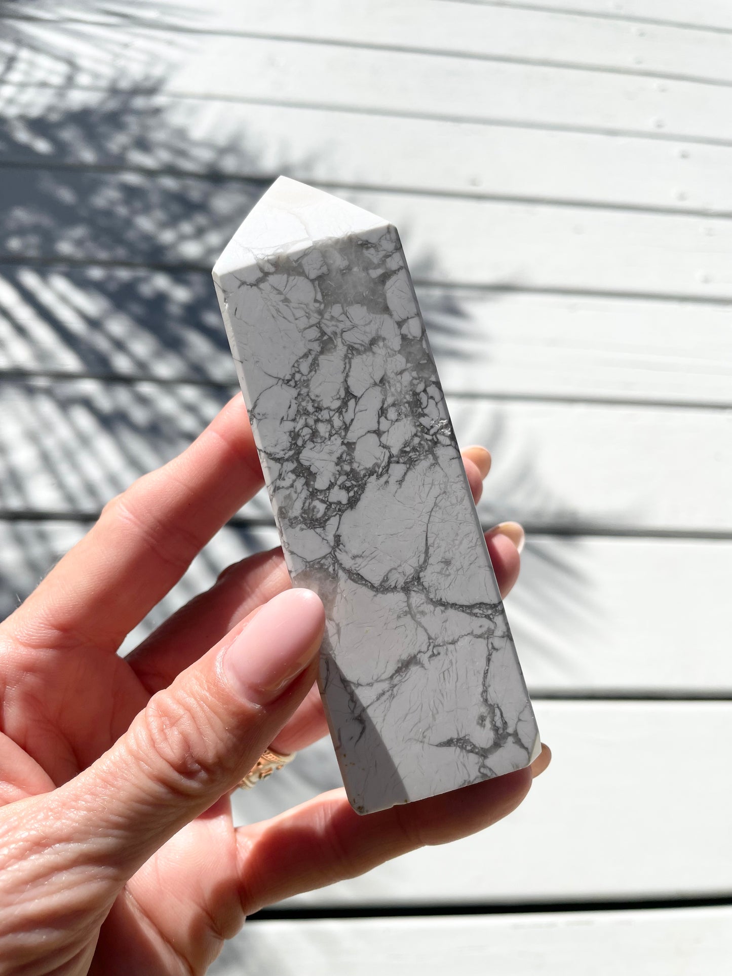 White Howlite Obelisk