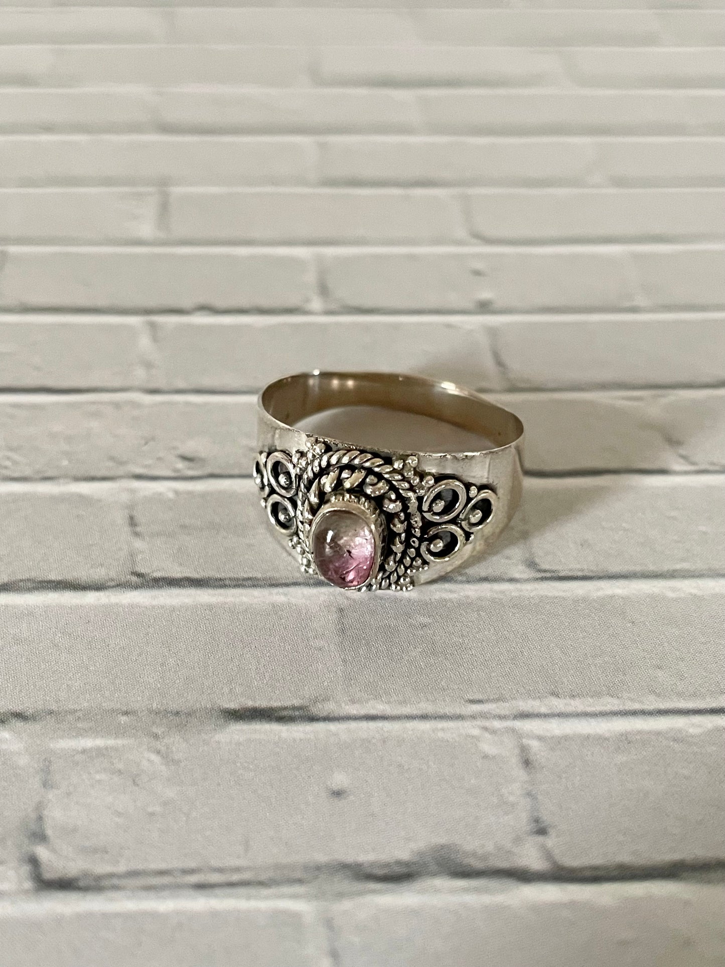 Multi Tourmaline fixed ring ~ Size 7.5