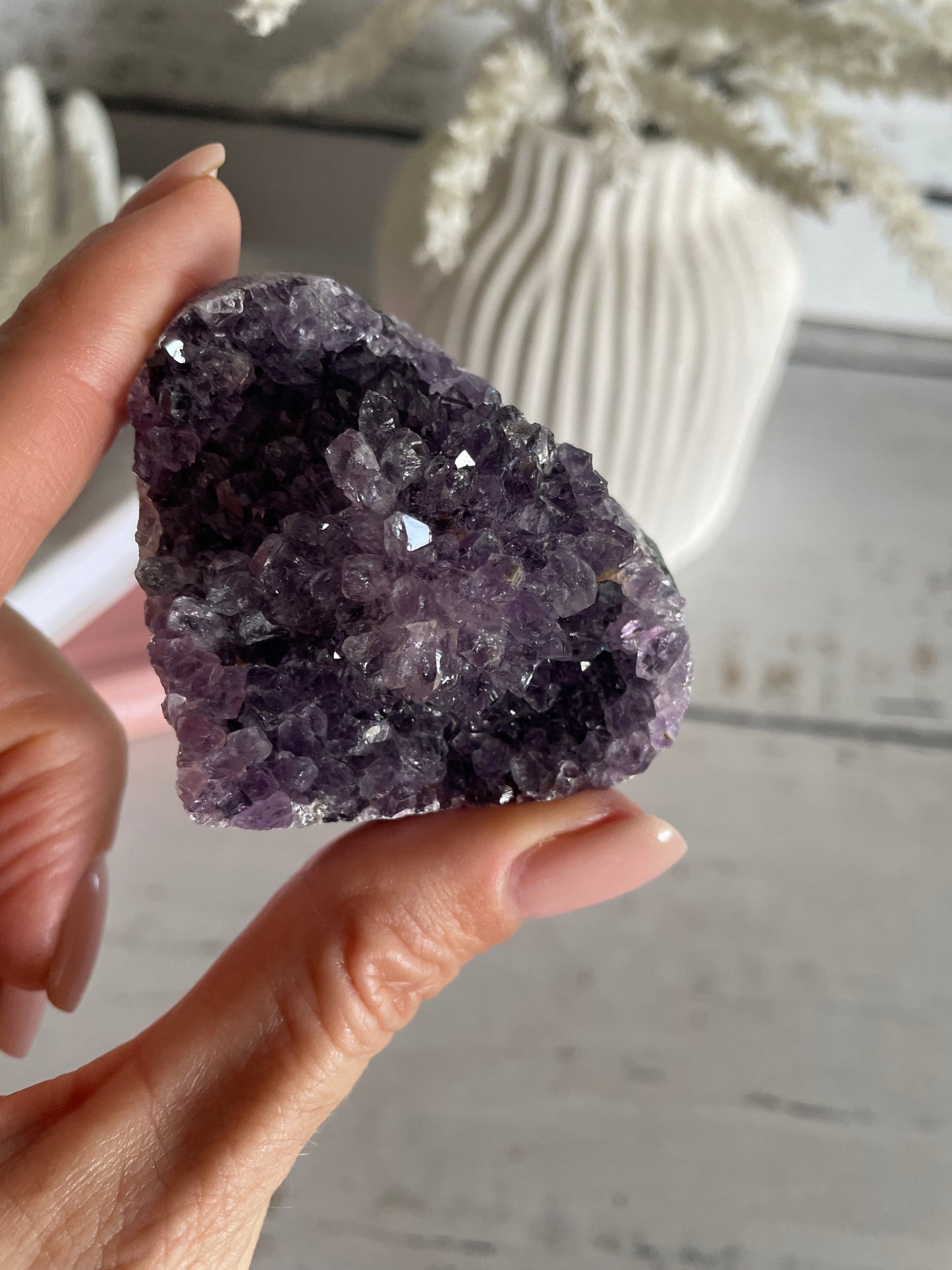 Amethyst Cluster Heart