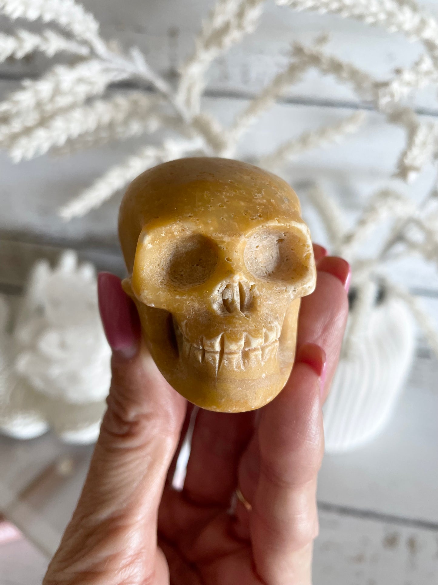 Yellow Jasper Skull