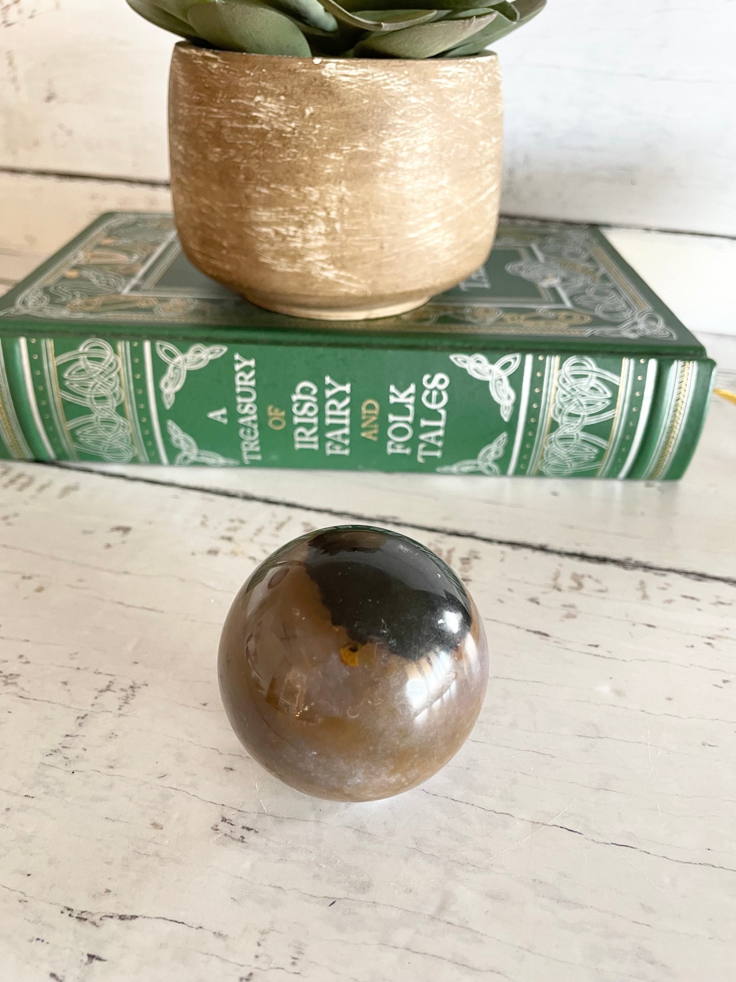 Sardonyx Sphere Includes Wooden Holder