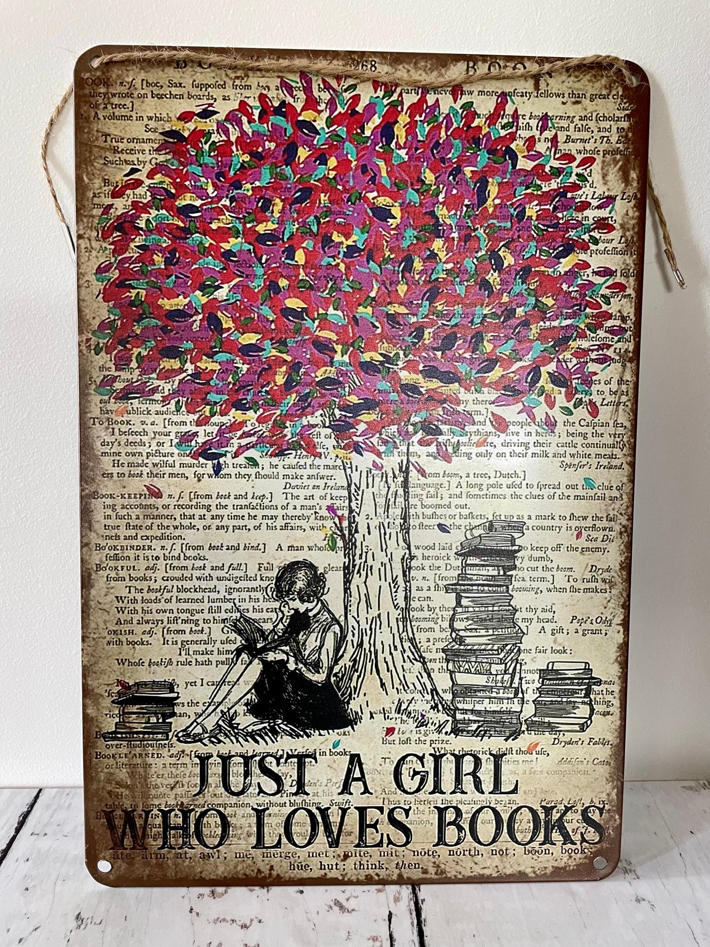 Rustic Sign - Book Girl