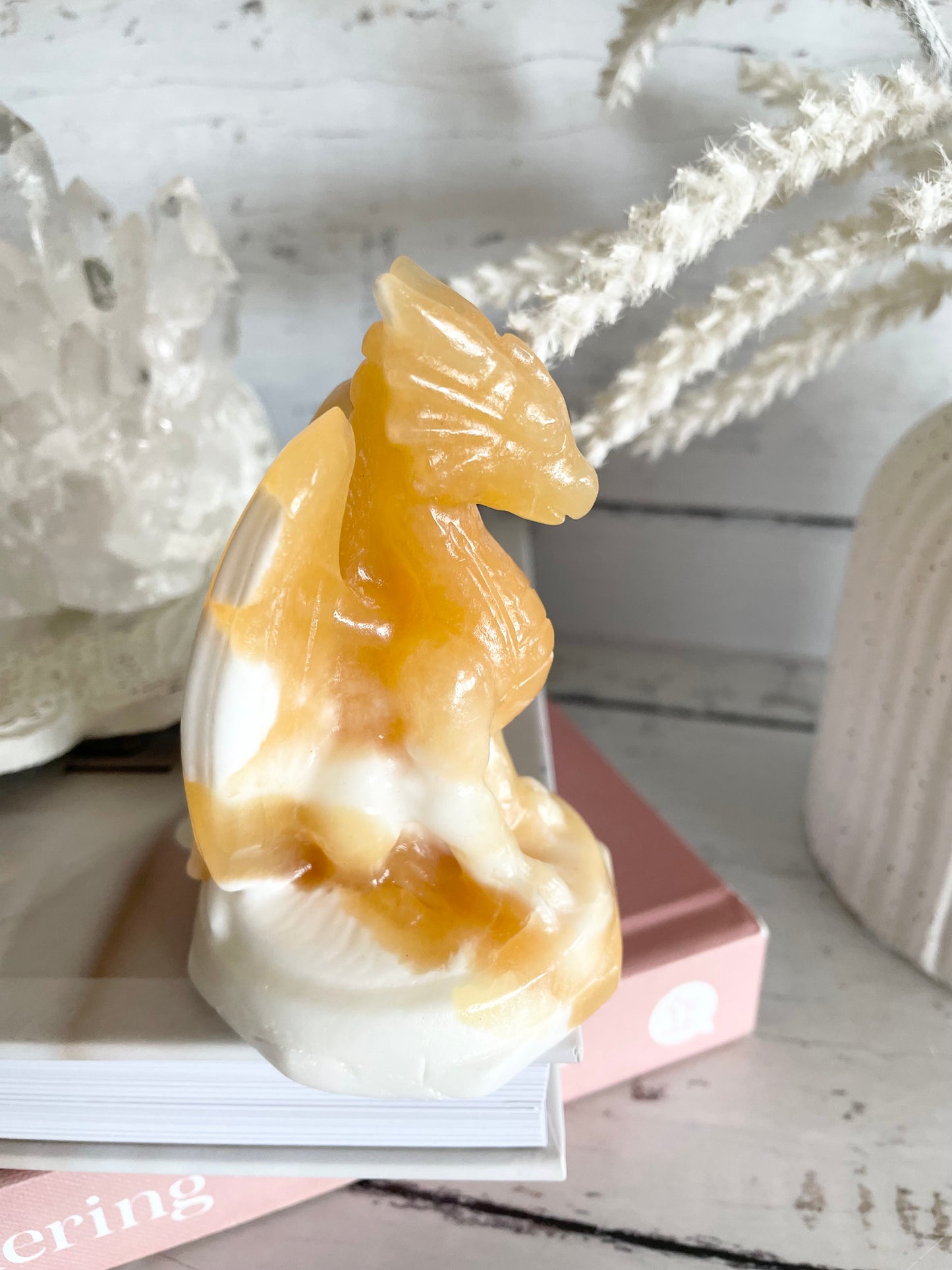 Orange Calcite Dragon