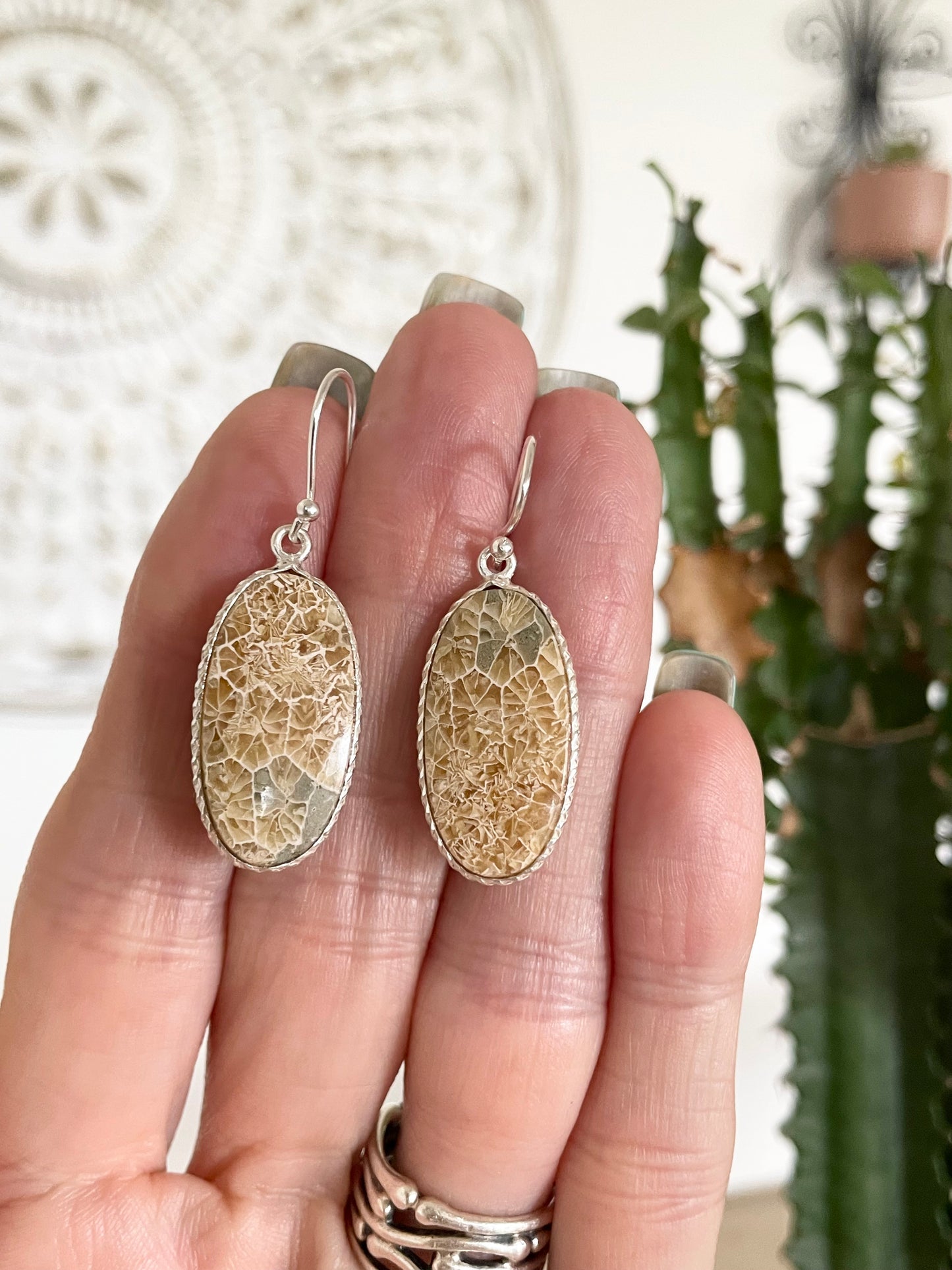 Petoskey / Fossil coral Dangles