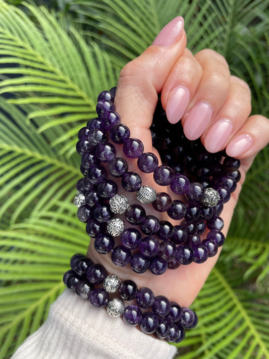 African Amethyst THIRD EYE Healing Bracelet ©️