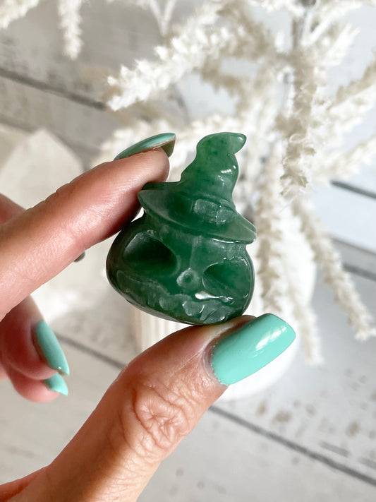 Halloween Pumpkin ~ Green Aventurine