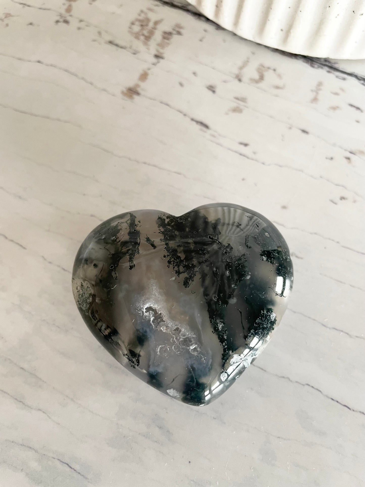 Moss Agate Heart