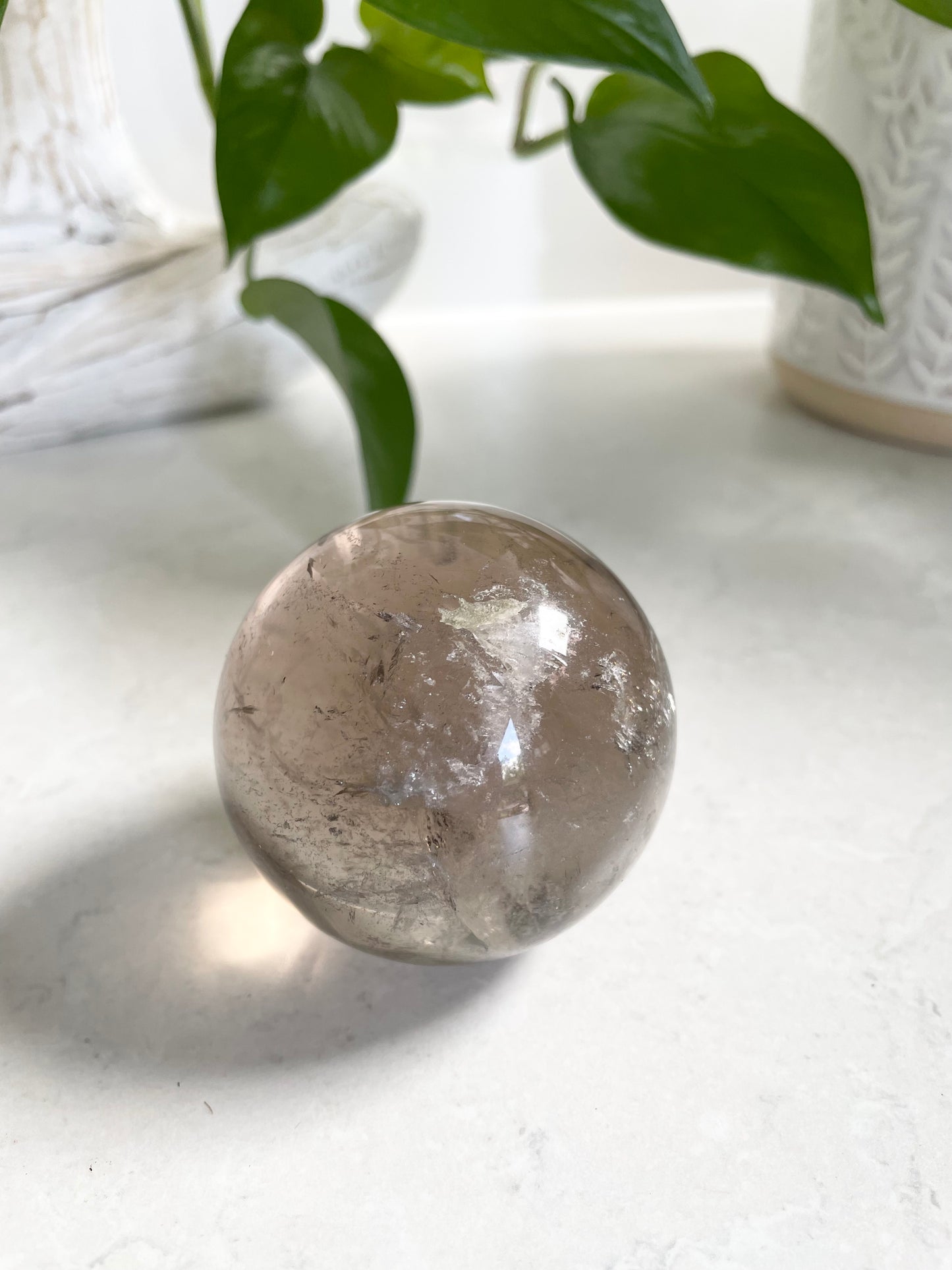 Smoky Quartz Sphere Includes holder