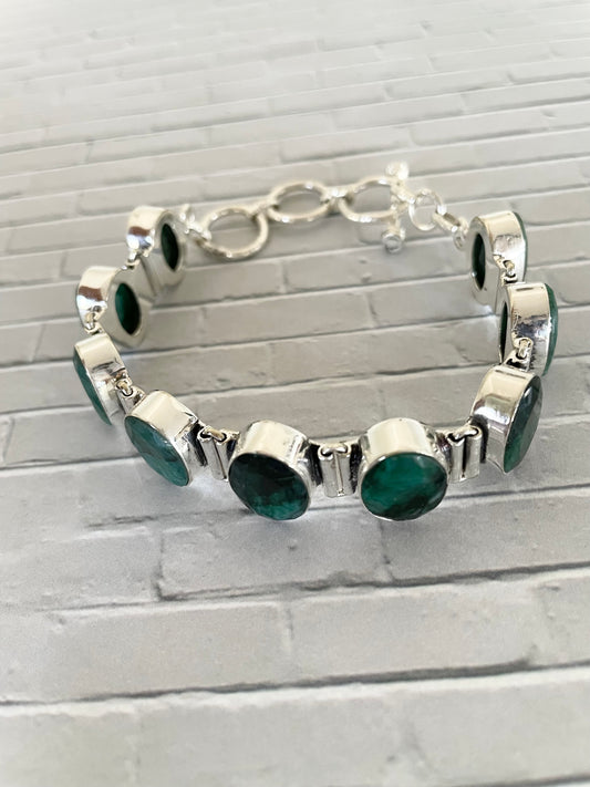 Emerald Adjustable Bracelet