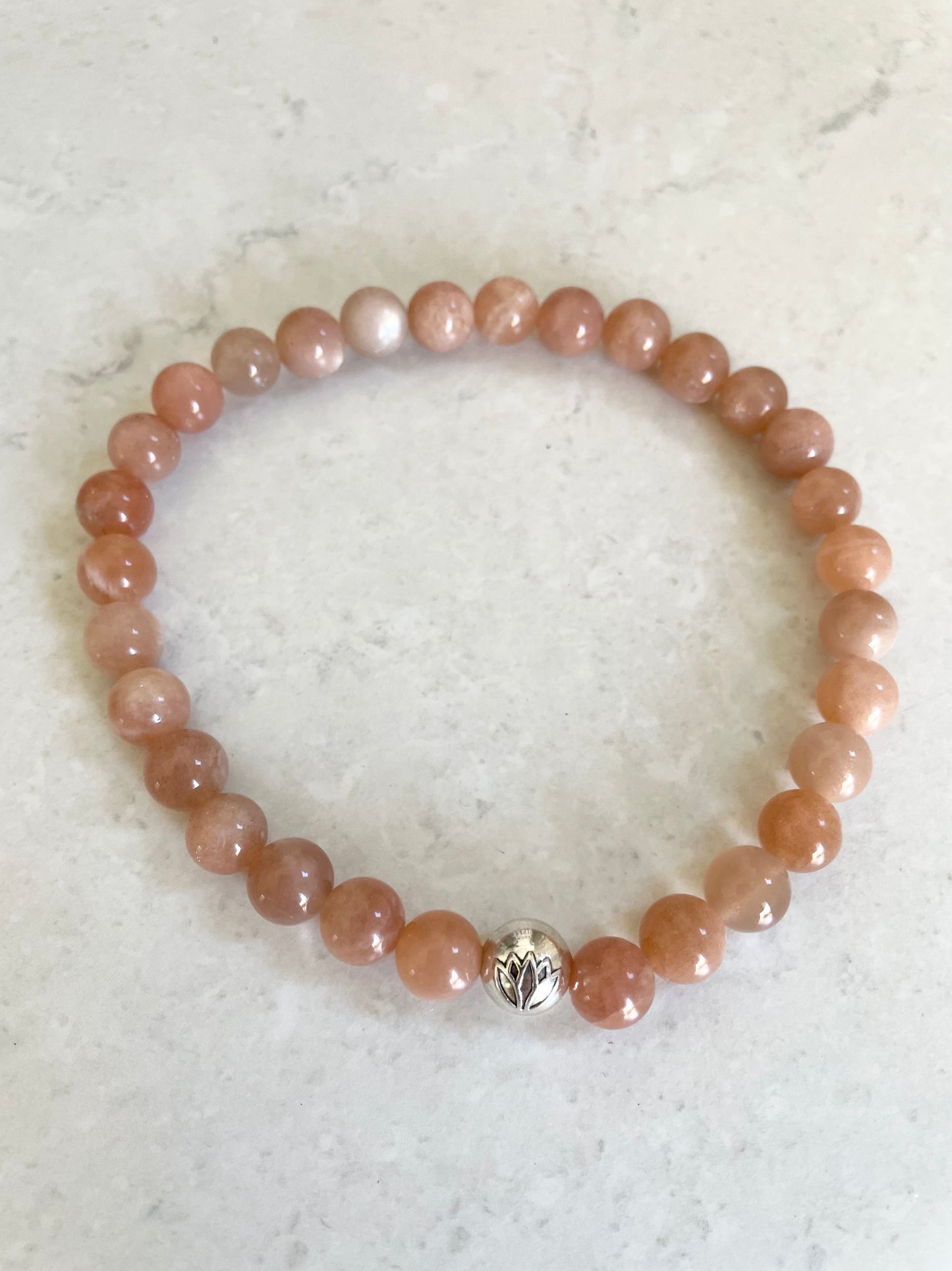 Peach Moonstone Healing Anklet