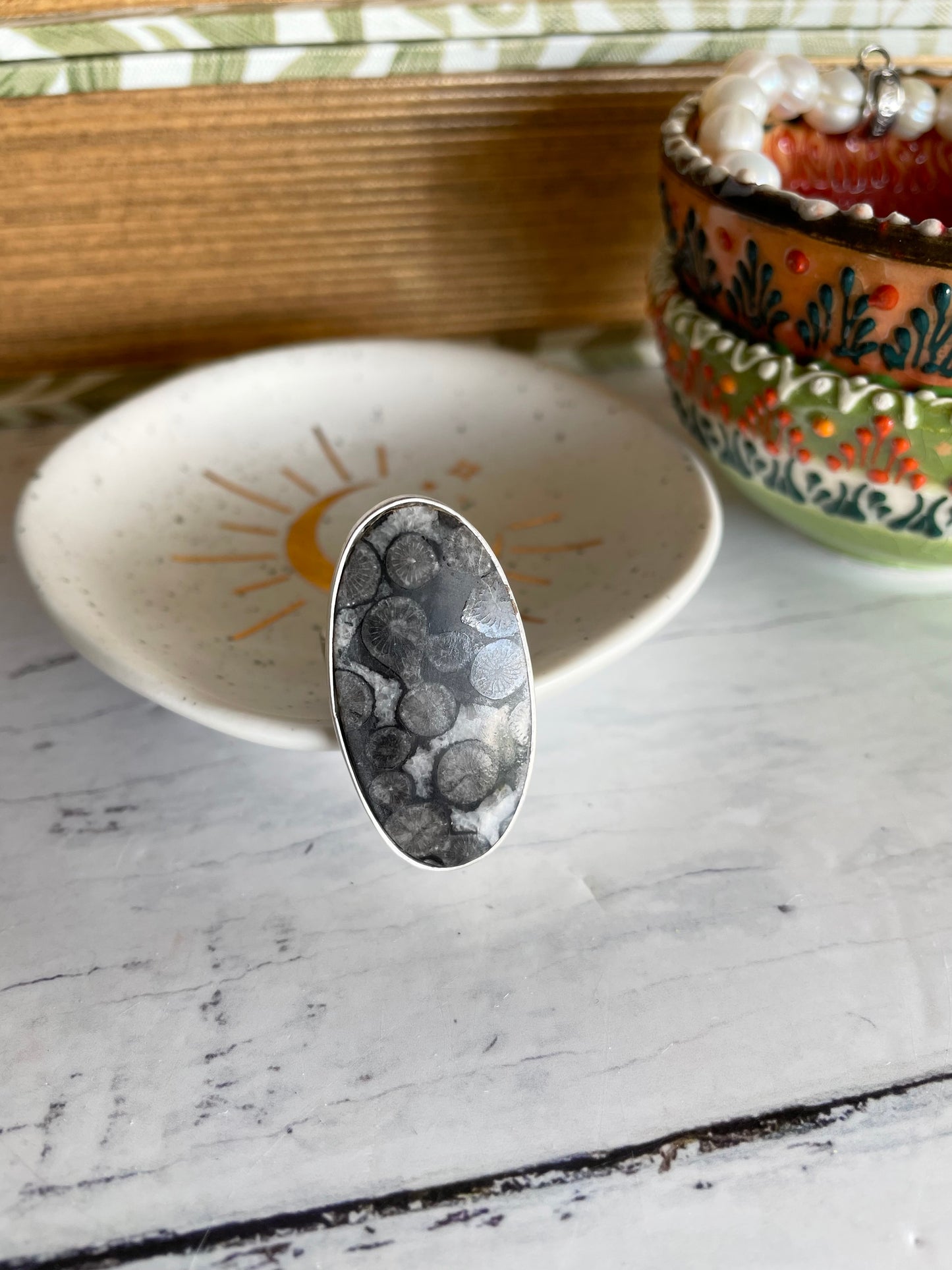 Sweetgrass Studio ~ Orthoceras Fossil Ring