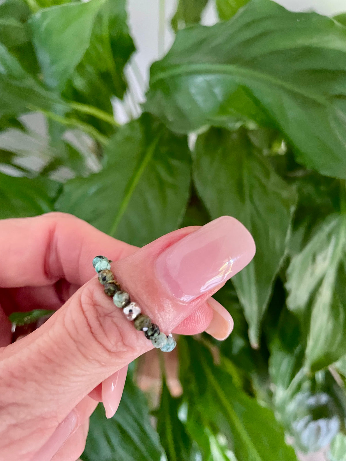 Faceted African Turquoise Ring 6-9