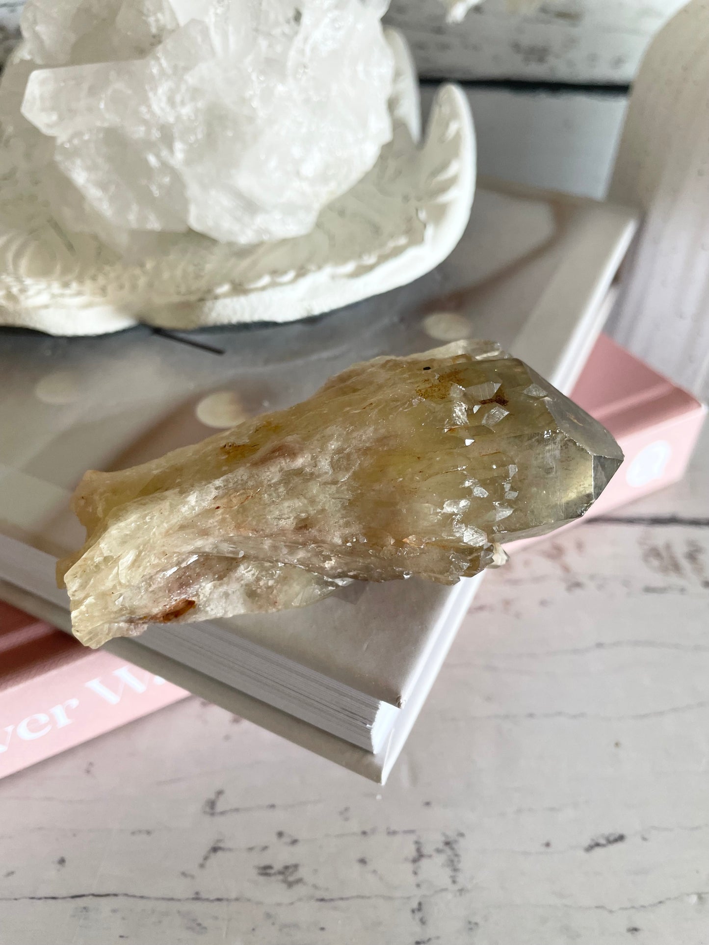 Natural Pineapple Citrine Cluster Point