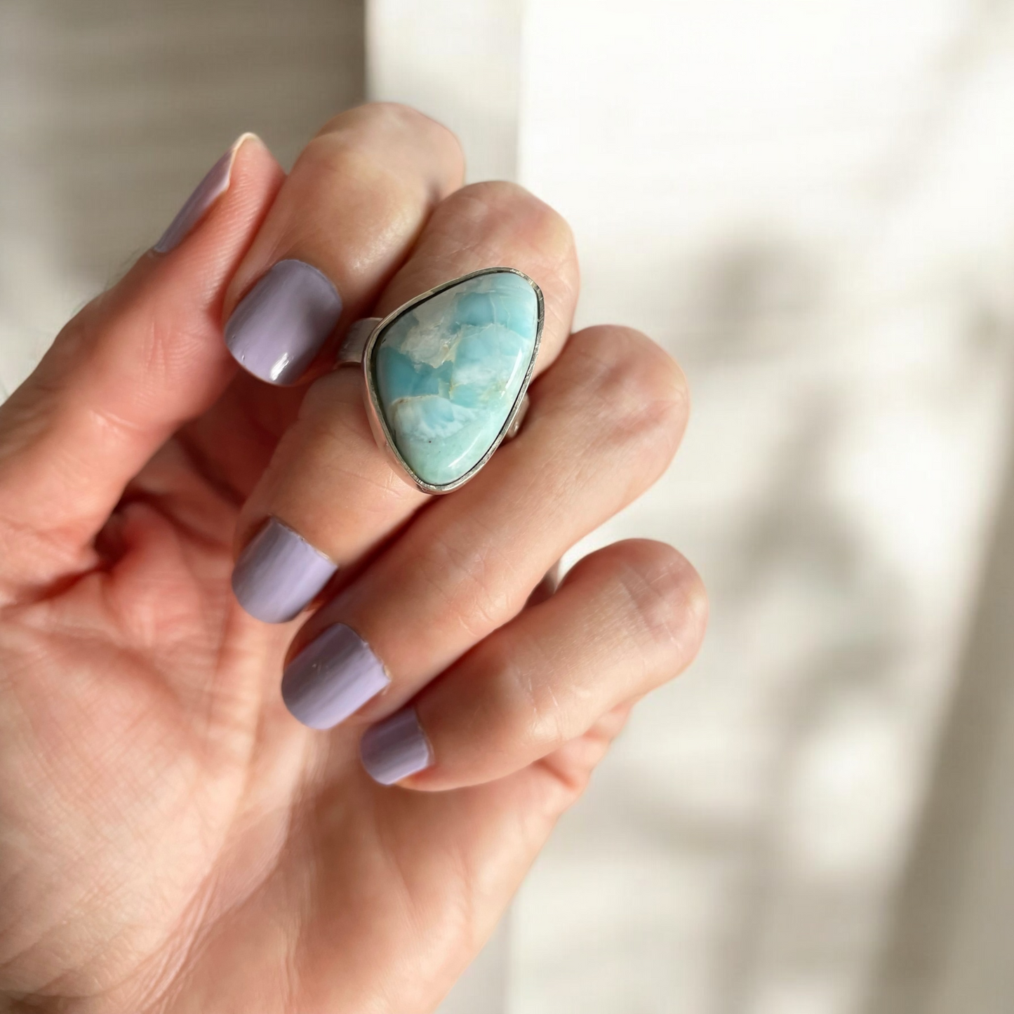 Sweetgrass Studio ~ Larimar Ring size 8.5