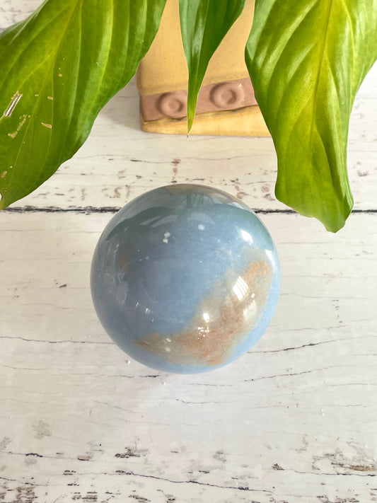 Angelite Sphere Includes  Holder