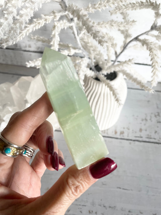 Pistachio Calcite Obelisk