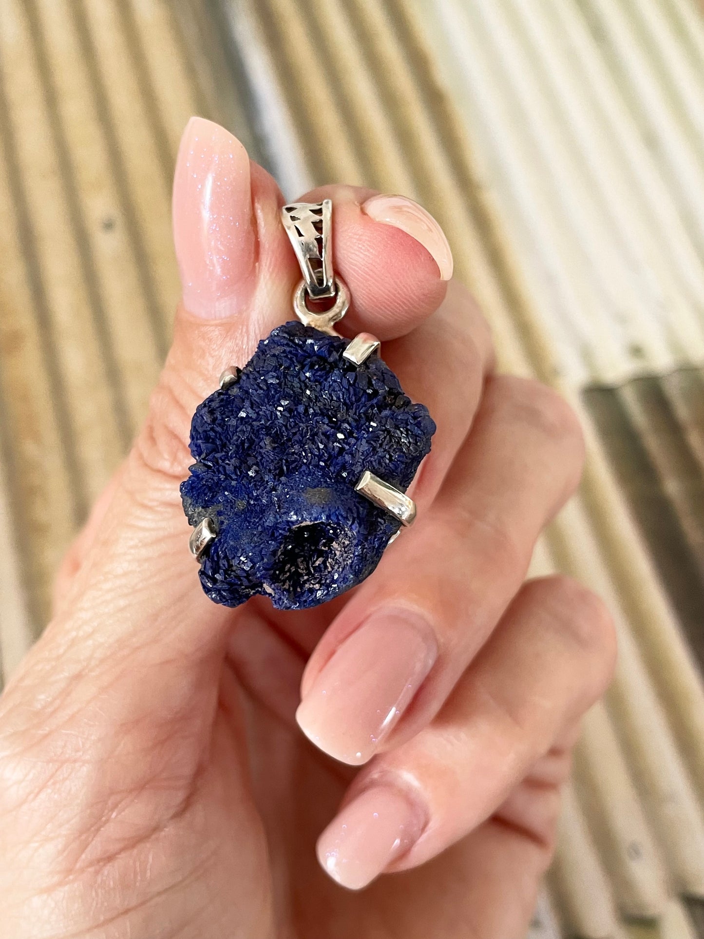 Raw Azurite Pendant