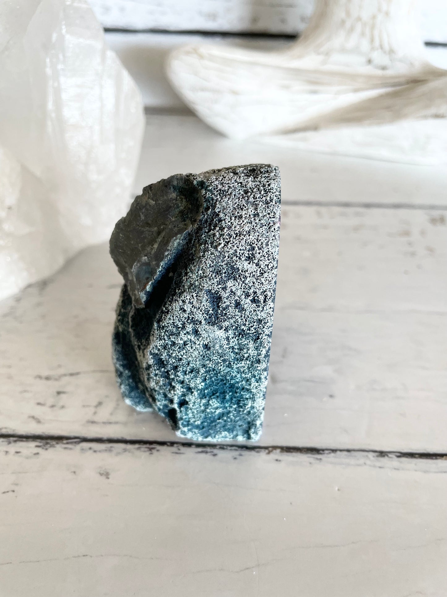 Agate Druzy Geode ~ Blue