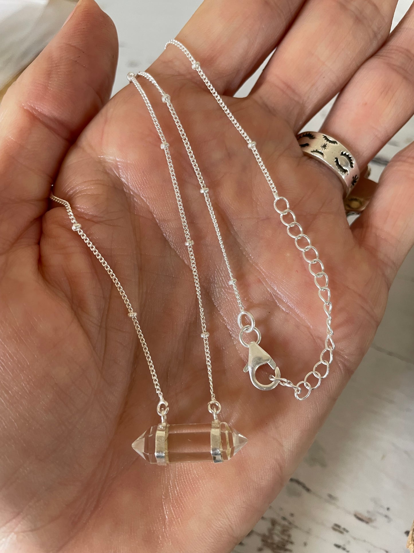 Balance Necklace ~ Clear Quartz