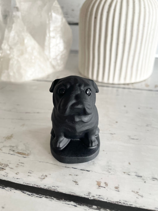 Black Obsidian Dog ~ Pug (that face!)