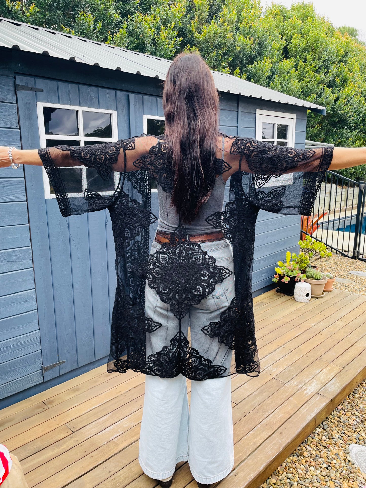 Black Lace Duster ~ one size 6-16