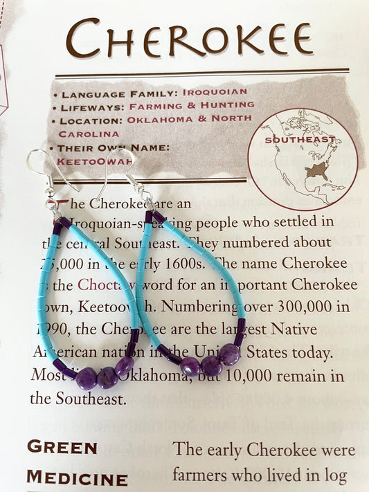 Cherokee Mojave Turquoise Hoops