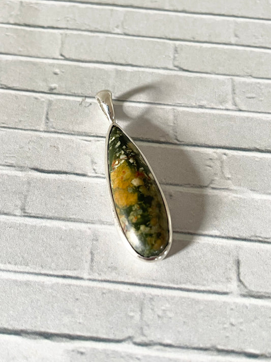Rhyolite/Rainforest Jasper Pendant