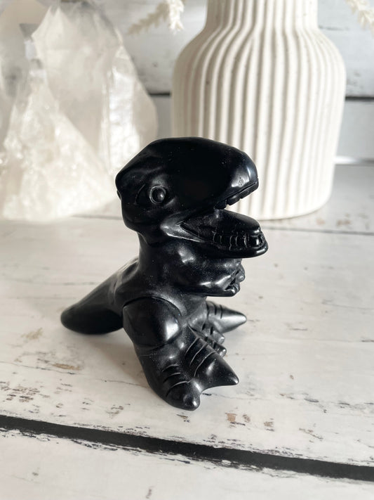 Black Obsidian Dinosaur
