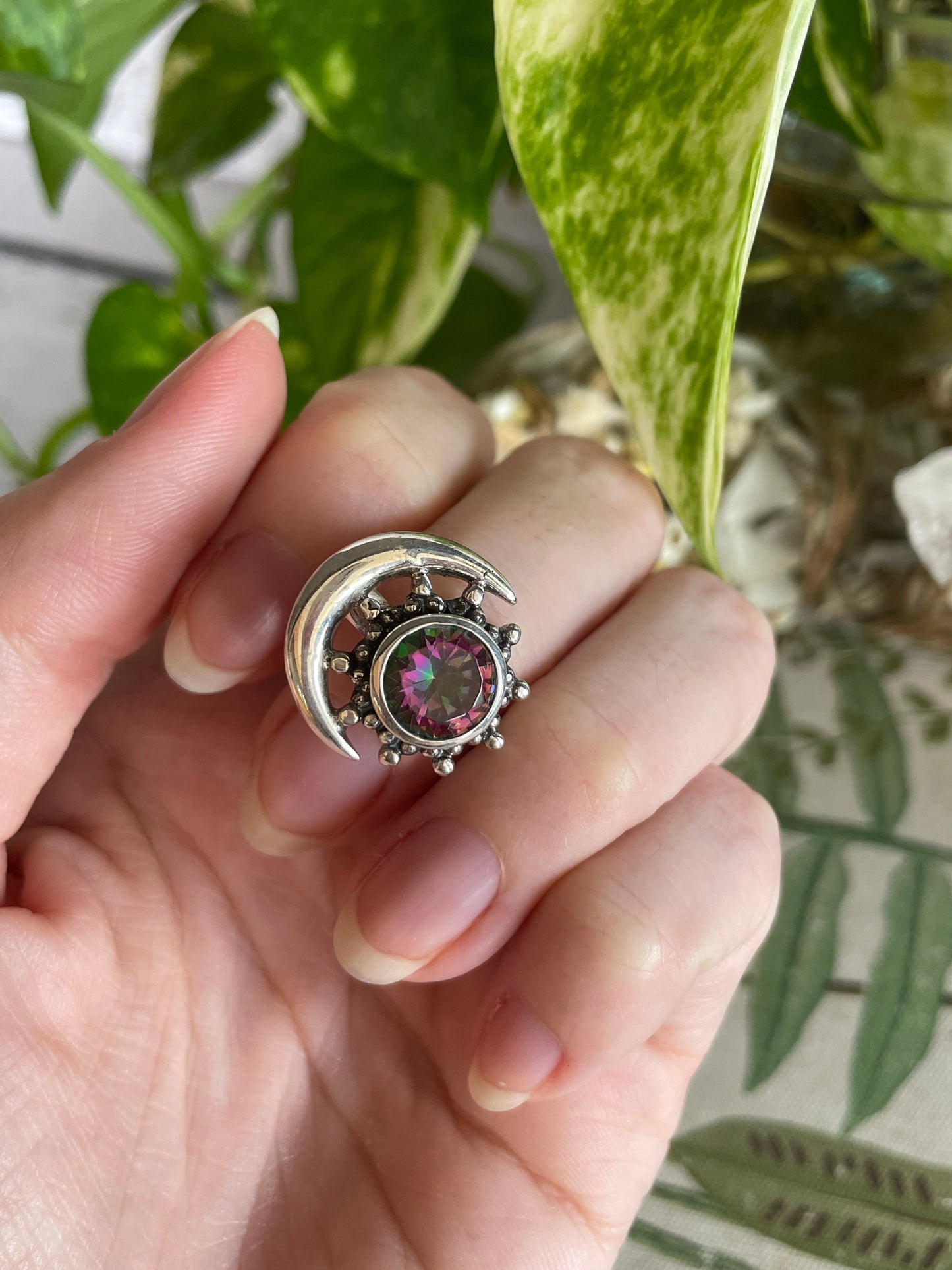 Mystic Topaz Silver Ring