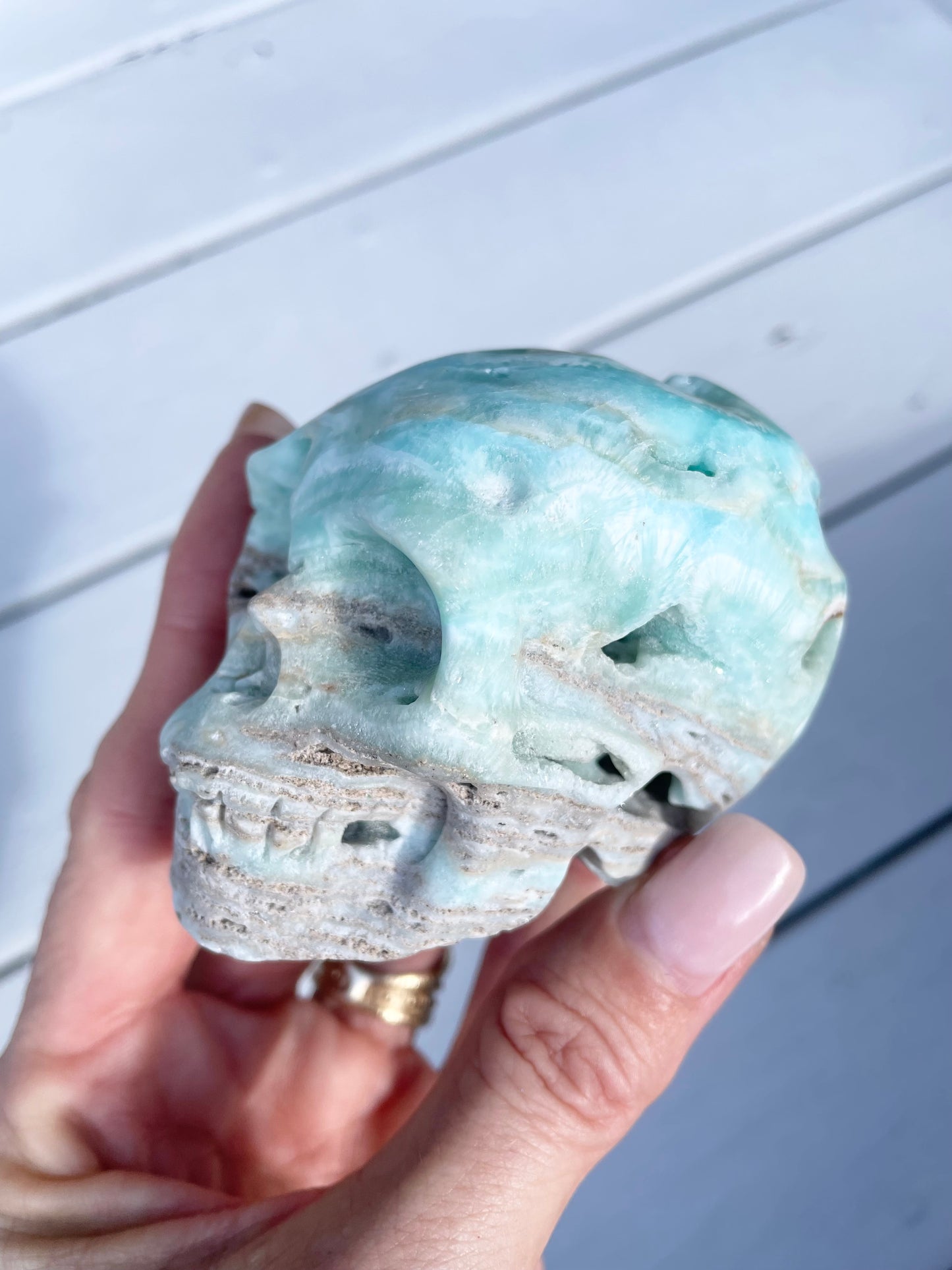 Hemimorphite Skull