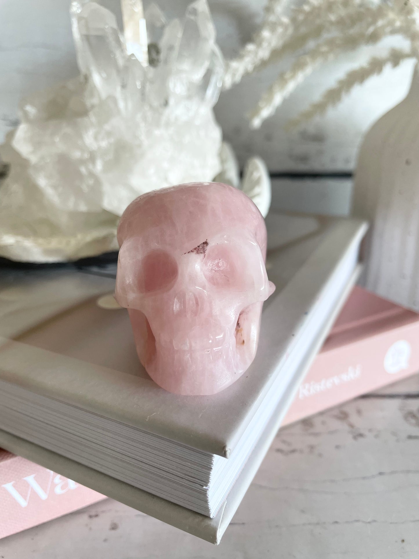 Rose Quartz Skull