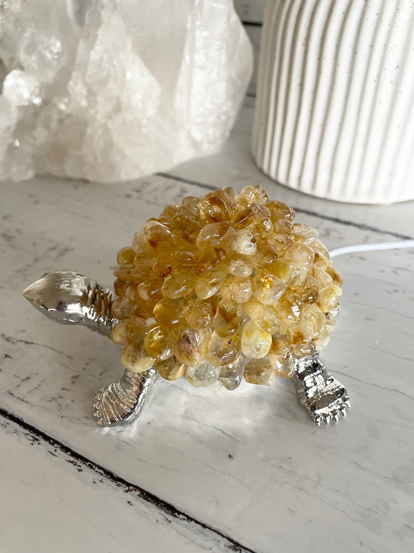 Tortoise Led Lamp ~ Citrine