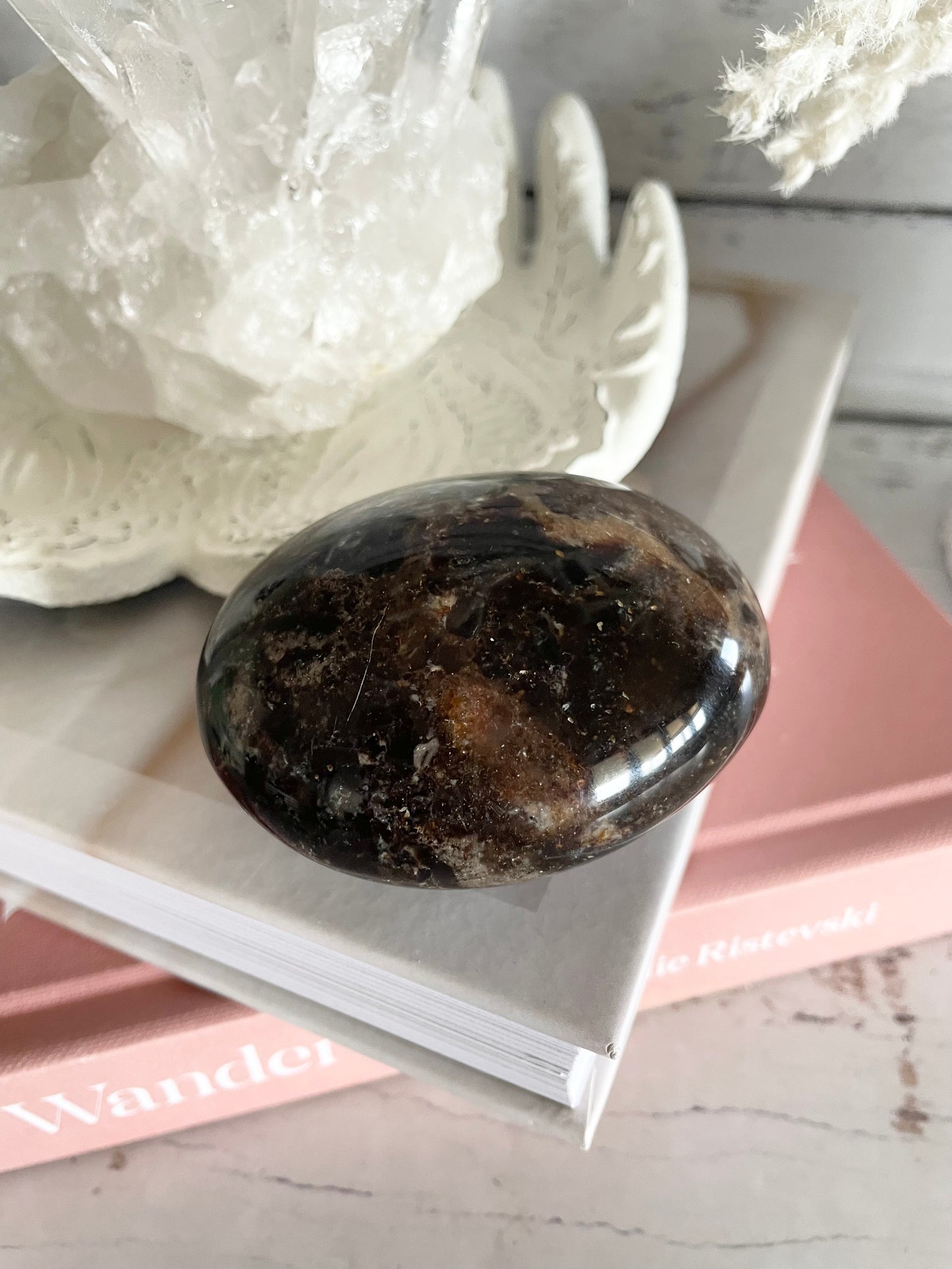 Black Opal Pillow /Palm Stone