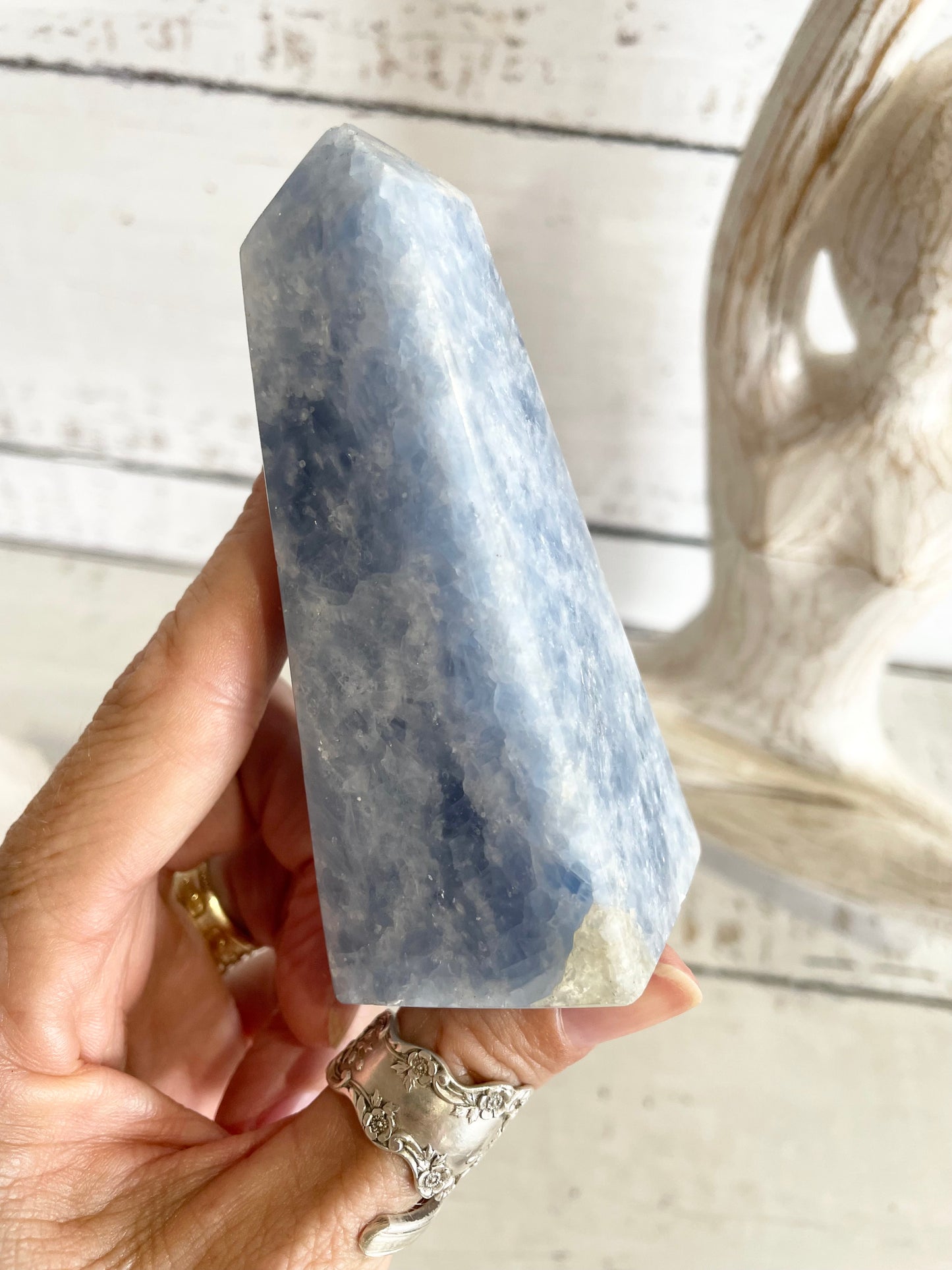 Blue Calcite Obelisk