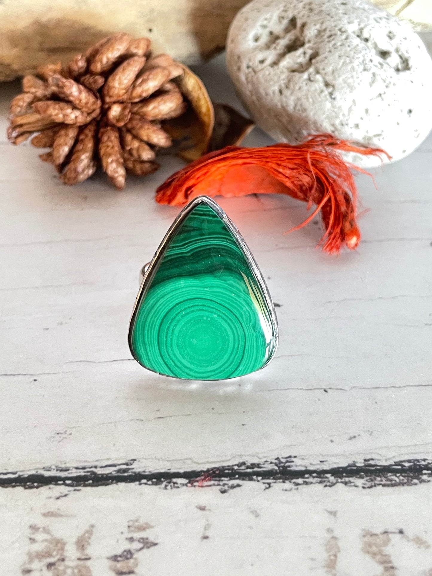 Malachite Silver Ring