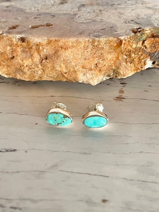 Blue Kingman Turquoise Studs