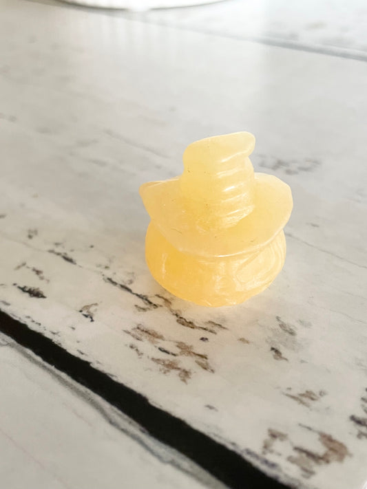 Halloween Pumpkin ~ Orange Calcite small