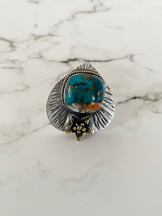 Spiny Oyster Adjustable Ring ~ 6.5-10