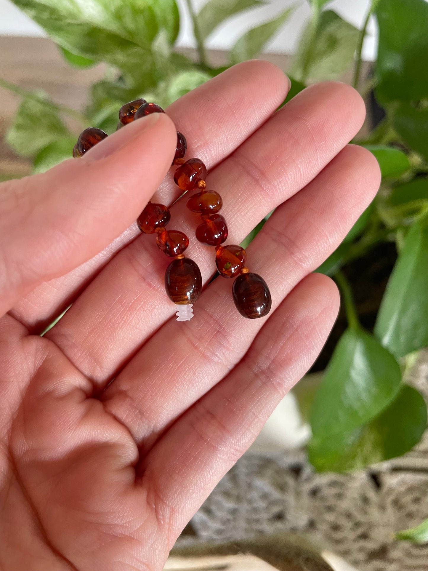 Amber Beaded Necklace ~ Honey-tone Colour