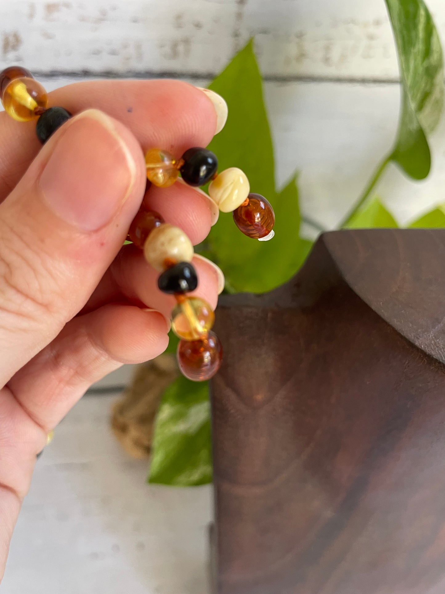 Amber Necklace ~ Multi Tone