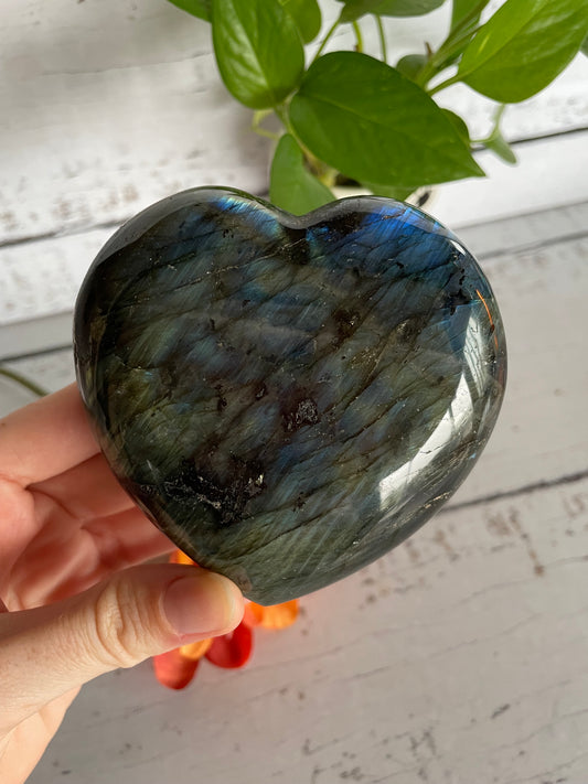 Labradorite Heart