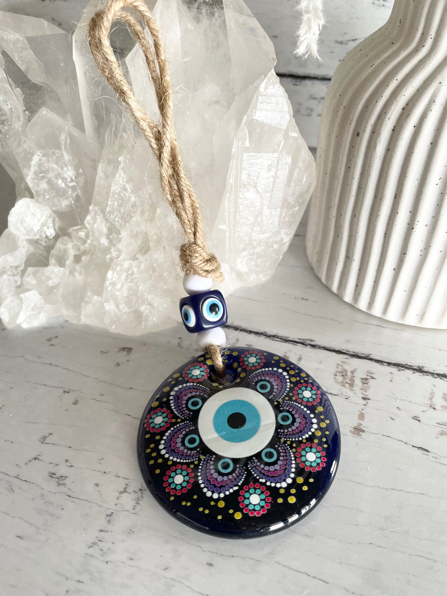 Evil Eye Hanging ~ mandala style