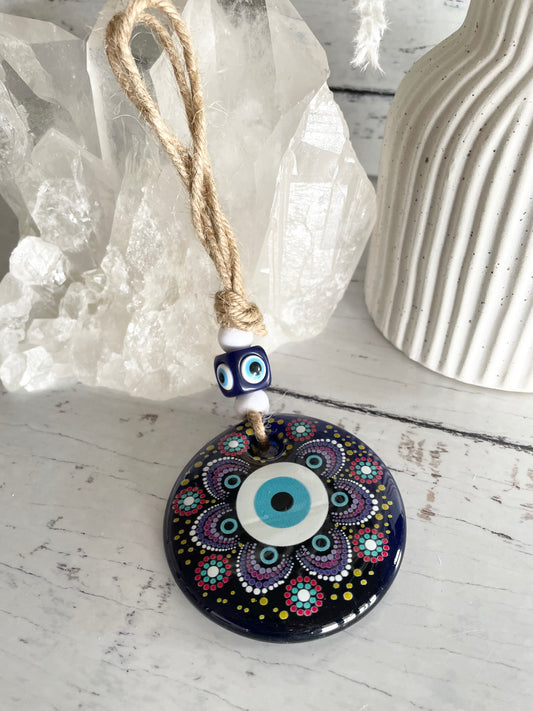 Evil Eye Hanging ~ mandala style