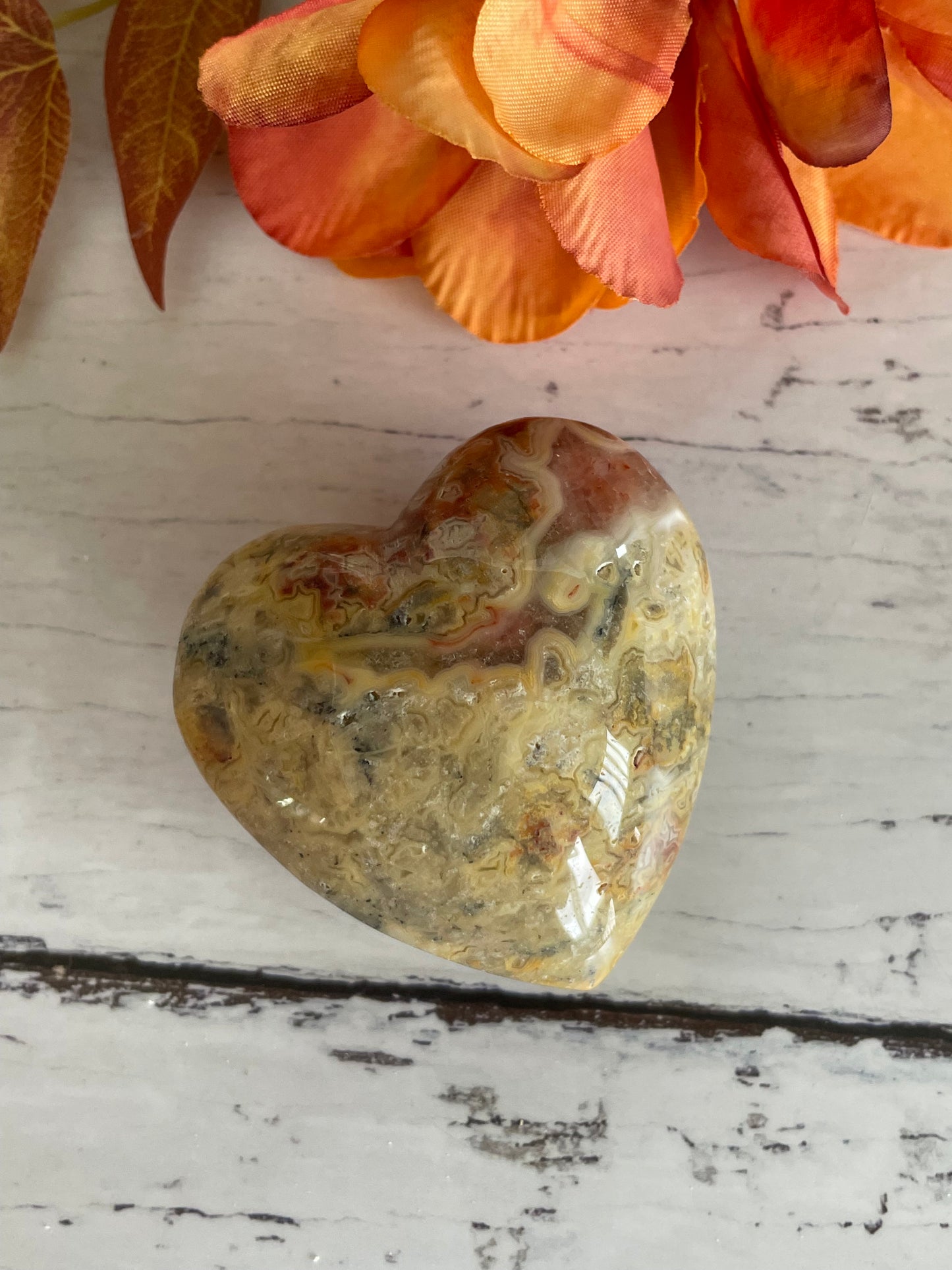 Crazy Lace Agate Heart